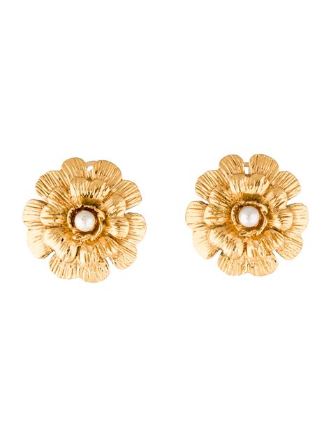 camellia chanel jewelry|Chanel camelia earrings authentic.